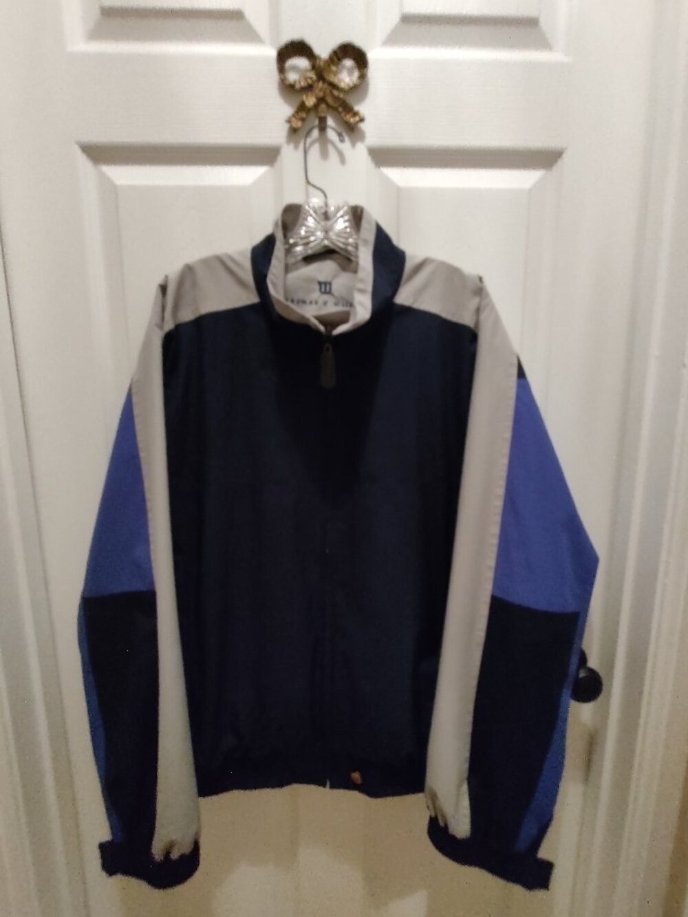 WILSON GORE-TEX WATERPROOF JACKET 100% POLY STAY COOL MESH LINING NAVY MEDIUM